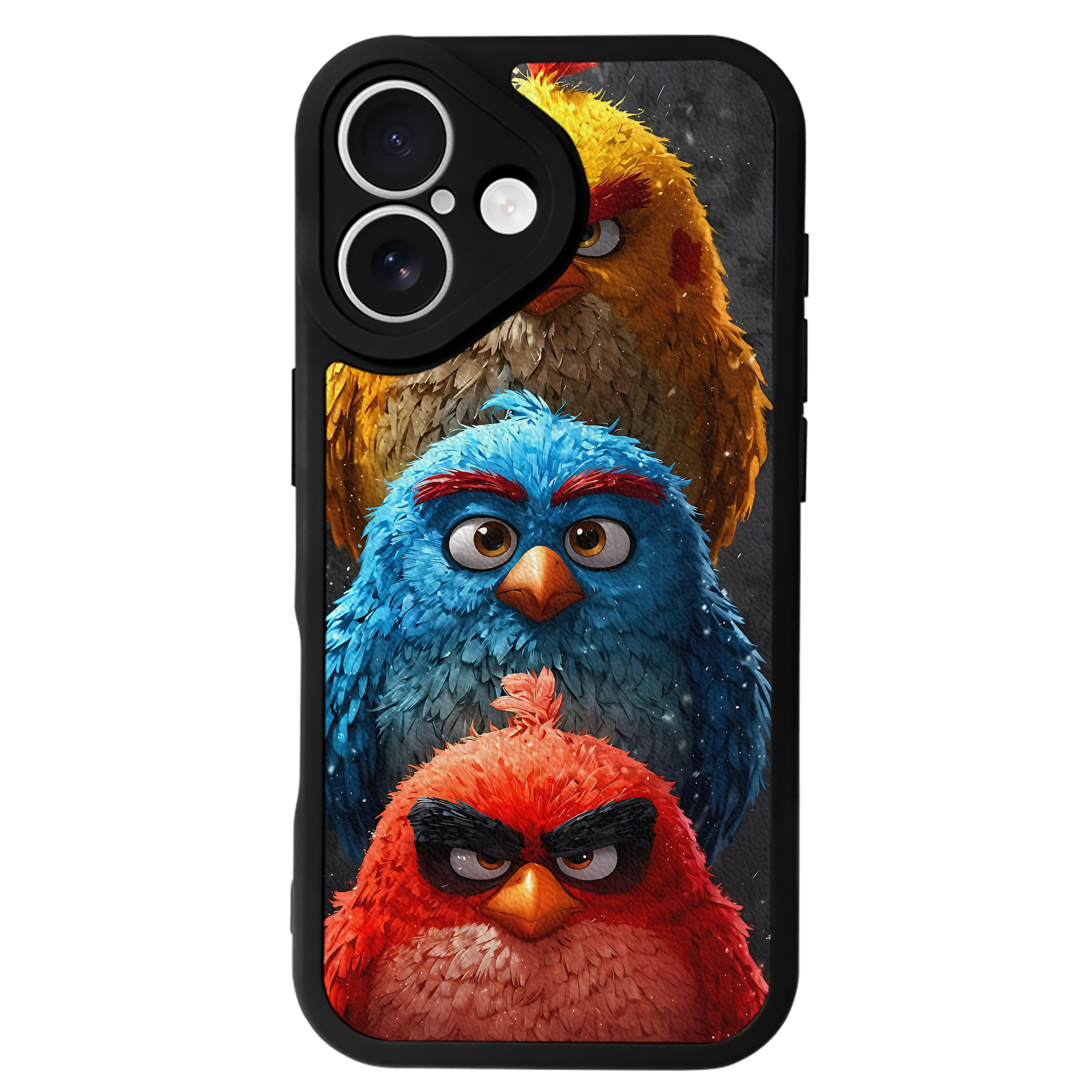 （画像用） Angry Birds アングリーバード 【iPhone 16シリーズ対応】シリコンスマホケース（レザー調） 材質：シリコン